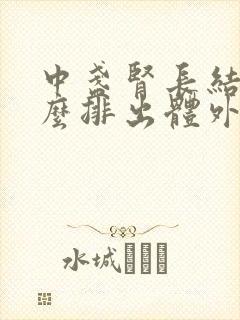 中盏肾长结石怎么排出体外