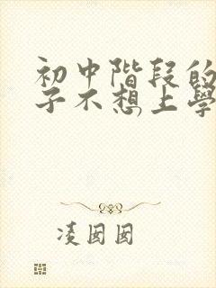 初中阶段的男孩子不想上学怎么办