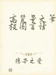 高质量文笔好的校园言情