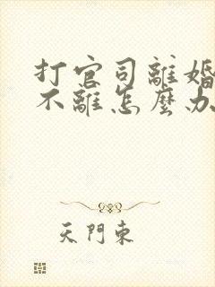 打官司离婚一方不离怎么办