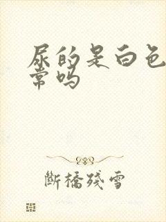 尿的是白色的正常吗