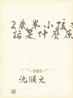 2岁半小孩不说话是什么原因