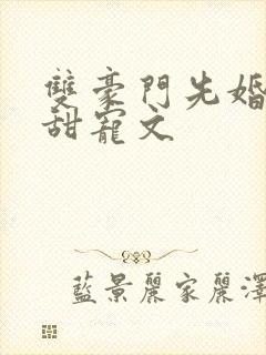 双豪门先婚后爱甜宠文