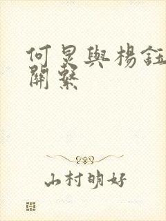 何炅与杨钰莹的关系