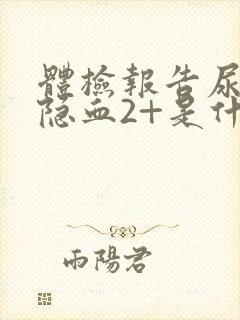 体检报告尿常规隐血2+是什么意思