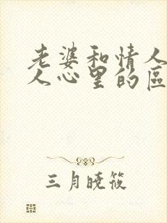 老婆和情人在男人心里的区别