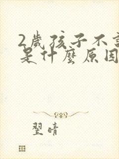 2岁孩子不说话是什么原因