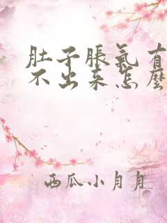 肚子胀气有屎拉不出来怎么办