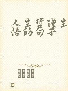 人生哲理生活感悟的句子