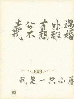 老公有外遇咋办我不想离婚