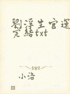 刘浮生官运亨通完结txt