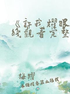 《许我耀眼》在线观看完整版26