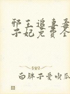 邪王追妻毒医世子妃免费全本阅读