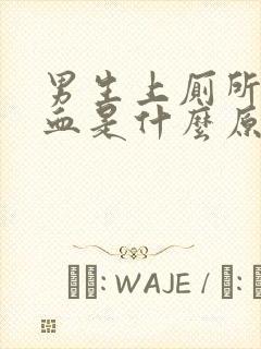 男生上厕所拉出血是什么原因啊