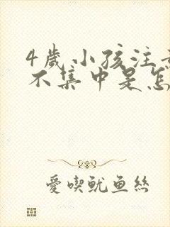 4岁小孩注意力不集中是怎么回事