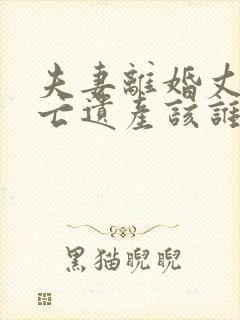 夫妻离婚丈夫死亡遗产该谁