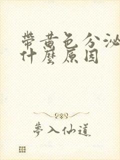 带黄色分泌物是什么原因