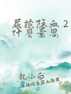 尿检隐血 2是什么意思