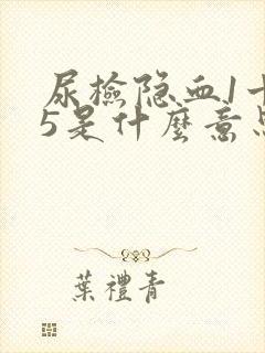 尿检隐血1十25是什么意思