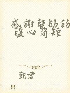 感谢帮助的话语 暖心简短