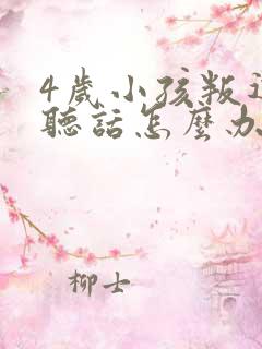 4岁小孩叛逆不听话怎么办