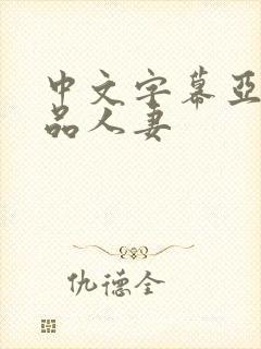 中文字幕亚洲精品人妻