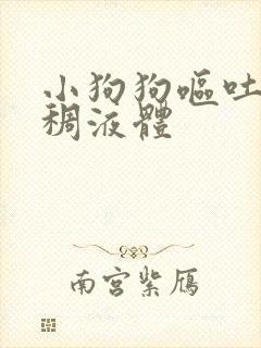 小狗狗呕吐黄粘稠液体