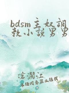 bdsm主奴调教小说男男