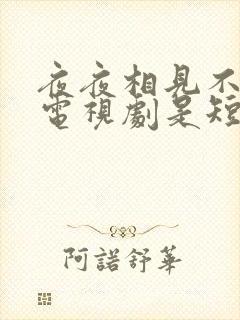 夜夜相见不识君电视剧是短剧吗