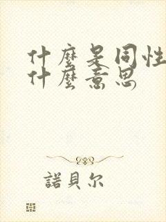 什么是同性恋是什么意思