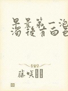 早晨第一泡尿浑浊 后有白色沉淀物