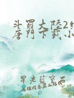 斗罗大陆2绝世唐门下载小说
