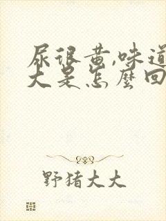 尿很黄,味道很大是怎么回事