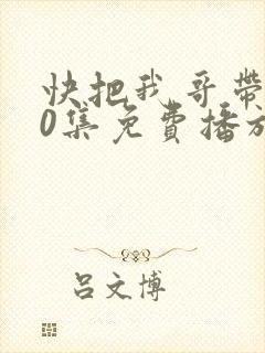 快把我哥带走40集免费播放