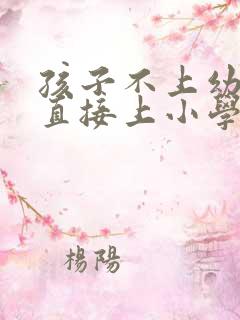 孩子不上幼儿园直接上小学可以吗