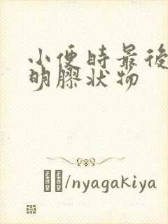 小便时最后有透明胶状物