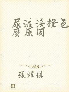 尿液浅橙色是什么原因