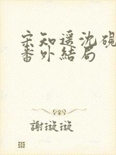 宋知遥沈砚辞小番外结局