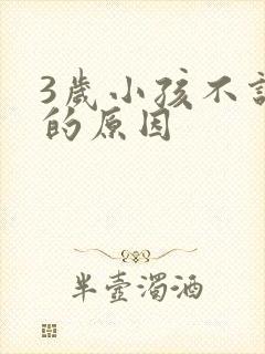 3岁小孩不说话的原因