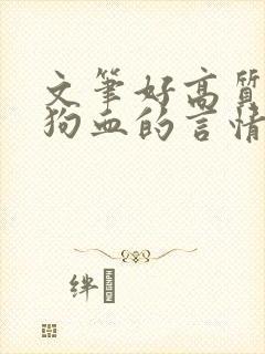 文笔好高质量不狗血的言情文