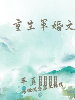 重生军婚文推荐