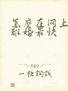 怎么在网上申请离婚最快