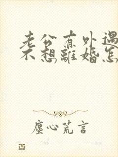 老公有外遇了我不想离婚怎么办