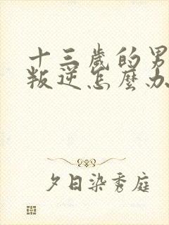 十三岁的男孩子叛逆怎么办