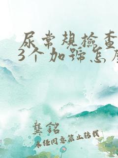 尿常规检查隐血3个加号怎么回事