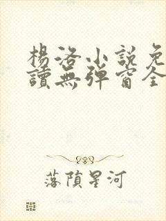 杨洛小说免费阅读无弹窗全文