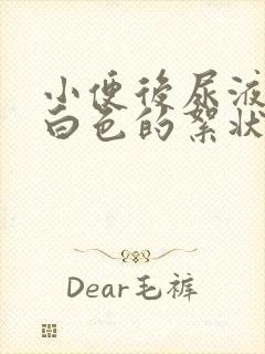 小便后尿液里有白色的絮状物是什么