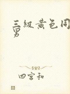 三级黄色同性恋男