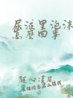 尿液里泡沫多是怎么回事