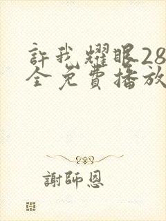 许我耀眼28集全免费播放